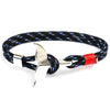Whale Tail Anchor Charm Nautical Survival Rope Chain Bracelets(Colorful)