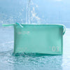 Portable Waterproof PVC Toiletry Bag Cosmetic Storage Bag Travel Clutch(Light Blue)