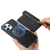 For Redmi K70 / K70 Pro 5G Retro MagSafe Zipper Wallet Card Bag Back Phone Case(Black)
