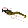 1pair Motorcycle CNC Six Speed Dual Disc Brake Handlebar Cowl Adjustable Electric Bike Brake Lever(Gold)