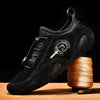 Spring And Summer Men Casual Breathable Peas Shoes Leather Pigskin Lazy Sneakers, Size: 41(Black)