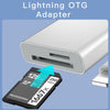 Yesido GS11 2 in 1 Multi-Function TF Card + SD Card to 8 Pin Converter Adapter(White)