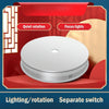 30cm Electric Rotating Turntable Display Stand  LED Light Video Shooting Props Turntable, Power Plug:220V UK Plug(White)
