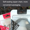 100PCS Headphone Data Cable Self-sealing Packaging Bag Pearl Zipper Bag(Blue)