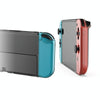 DOBE TNS-1133B Host Protection Kit + Left And Right Handle Crystal Anti-Fall Protection Cover For Switch OLED(Transparent Color)