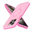 For iPhone 11 Pro Max Shockproof MagSafe Armor PC Hybrid TPU Phone Case(Purple Pink)