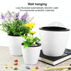 Self-Watering Planter Grow Plants Lazy Flower Pots Wall-hanging Round Resin Plastic Flower Pots, Size: 13x8.5x13cm(Pink)