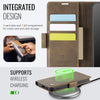 For Samsung Galaxy S24 FE 5G AutSpace A11 Side Buckle MagSafe Magnetic RFID Phone Leather Case(Coffee)