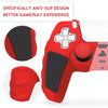 For Sony PS5 Splicing Color Silicone Gamepad Protective Case with Rocker Caps(Red Black)