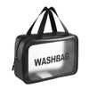 PVC Transparent Waterproof Portable Cosmetic Bag, Size: L (Black)
