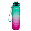 1000ml Gradient Space Cup Sports Bottle Bounce Lid Straw Cup(Green)