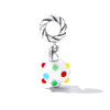 S925 Sterling Silver Silver Rainbow Glaze Pendant DIY Bracelet Necklace Accessories