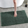 50x80cm Bedroom Doorway Fine Chenille Absorbent Floor Mat Bathtub Mat Bathroom Non-Slip Foot Mat(Green)