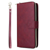For Samsung Galaxy A06 4G 9-Card Slots Zipper Wallet Bag Leather Phone Case(Wine Red)