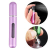 Portable Mini Aluminum Refillable Perfume Bottle Spray Empty Cosmetic Containers Atomizer, Capacity:5ml(Purple)