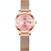 BINBOND B5907 Luminous Quartz Ladies Watch 30M Waterproof Calendar Steel Belt Watch(Pink)