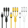WK WDC-30 Elastic Silicone 1.2m 66W USB to 8 Pin / Type-C / Micro USB Fast Charging Data Cable(Yellow)