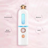 Facial Steamer Nano Spray Water Replenishing Instrument Portable Cold Spray Machine Charging Beauty Instrument Automatic Alcohol Sprayer, Style:Crown(White)