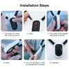 PULUZ Magnetic Silicone Collar Bracket POV View Mount with Phone Clamp for GoPro Action Cameras / Phones (Black)