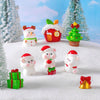 10pcs Christmas Cute Micro Landscape DIY Decorations Snowy Desktop Ornament, Style: No.20 Train Car