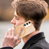 For Samsung Galaxy S23 5G MagSafe Frosted Translucent TPU + PC Full Coverage Phone Case(Orange)