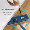 42cm Hand-Free Household Flat Mop Kitchen Cleaning Lazy Floor Cleaner, Style: White+2 Wipes