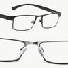 Simple Matel Frame Reading Glasses Hyperopia Eyeglasses +1.00D(Matte Black)