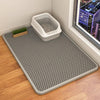 Double Layer Cat Litter Mat, 45x30cm, Grey, EVA, Waterproof