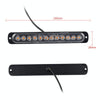 DC12V-24V / 36W Car Truck Emergency Strobe Flash Warning Light 12LEDs Long Ultra-thin Side Lights(White)