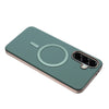 For Samsung Galaxy A55 Solid Color Plating MagSafe Full Coverage Phone Case(Green)