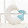 Lovely Fox Animal Cotton Plush U Shape Neck Pillow for Travel Car  Plane Travel(light blue)