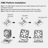COOLMOON Frost Double Copper Tube CPU Fan Desktop PC Illuminated Silent AMD Air-Cooled Cooler, Style: P2 Magic Moon Edition Single Fan