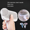 Self-Cleaning Slicker Brush for Cats & Dogs (Pink)