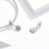 S925 Sterling Silver Crystal Snowflake Pendant DIY Bracelet Necklace Accessories