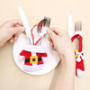 Christmas Table Decoration Christmas Small Clothes Pants Cutlery Cover(Cloth Button)