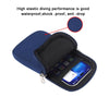 For 6.7-6.9 inch Universal Elastic Material Zipper Waist Bag(Blue)
