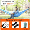 Outdoor Hammock Nylon Parachute Cloth Travel Camping Swing, Style: 3m x 2m (Sky Blue+Royal Blue)