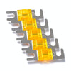 A0302 Dark Orange 5 PCS Car Audio AFS Mini ANL 40A Fuse Nicked Plated