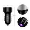JMG-C016A 5V 3.1A Car Dual USB Charger with LED Display(Gold)