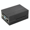Waveshare Stripe Aluminum Cooling Case for Raspberry Pi 4, Built-In Active Radiator with Fins(Black)