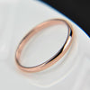 Female Stainless Steel Titanium Steel Ring, Ring Size:8(Rose Gold)