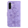 For Samsung Galaxy A26 5G Lily Embossed Leather Phone Case(Purple)