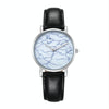 CAGARNY 6812 Round Dial Alloy Silver Case Fashion Women Watch Quartz Watches with PU Leather Band