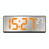 6631 LED Digital Display Multifunctional Electronic Clock Desktop Temperature Mirror Alarm Clock(Orange Light)