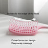 Fluffy High Skull Top Ribbed Hair Bouncing Comb Long Hair Styling Massage Comb, Color: Oval Pink