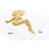 Beautiful Girl Diamond Metal Chrome Badges (Gold)