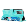 For Samsung Galaxy S20 FE Floral Pattern Leather Phone Case with Lanyard(Green)