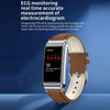 K80 1.57 inch Leather Band IP67 Earphone Detachable Smart Watch Support Bluetooth Call(Black)