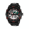 SANDA New Waterproof Luminous Plastic Multi Functional Watch Men Outdoor Sports LED Electronic Watch(Red)