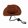 Adjustable Pet Cowboy Hat, Wine Red, S (Dog/Cat Costume)